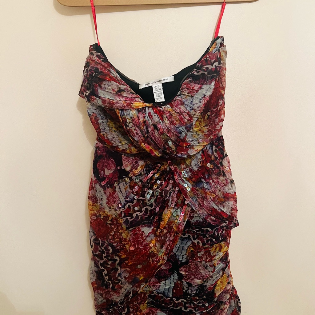 Multicolor Sleeveless Dress Glitter